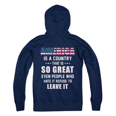 America Is A Country That Is So Great PATRIOTIC Veteran-T-Shirt & Hoodie-Pullover Hoodie-Navy