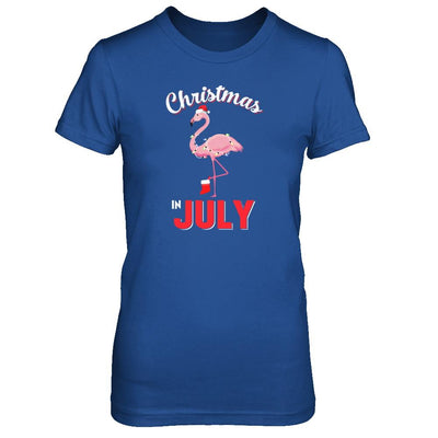 Funny Party X-Mas Flamingo Christmas In July-T-Shirt & Tank Top-Women's T-Shirt-Royal