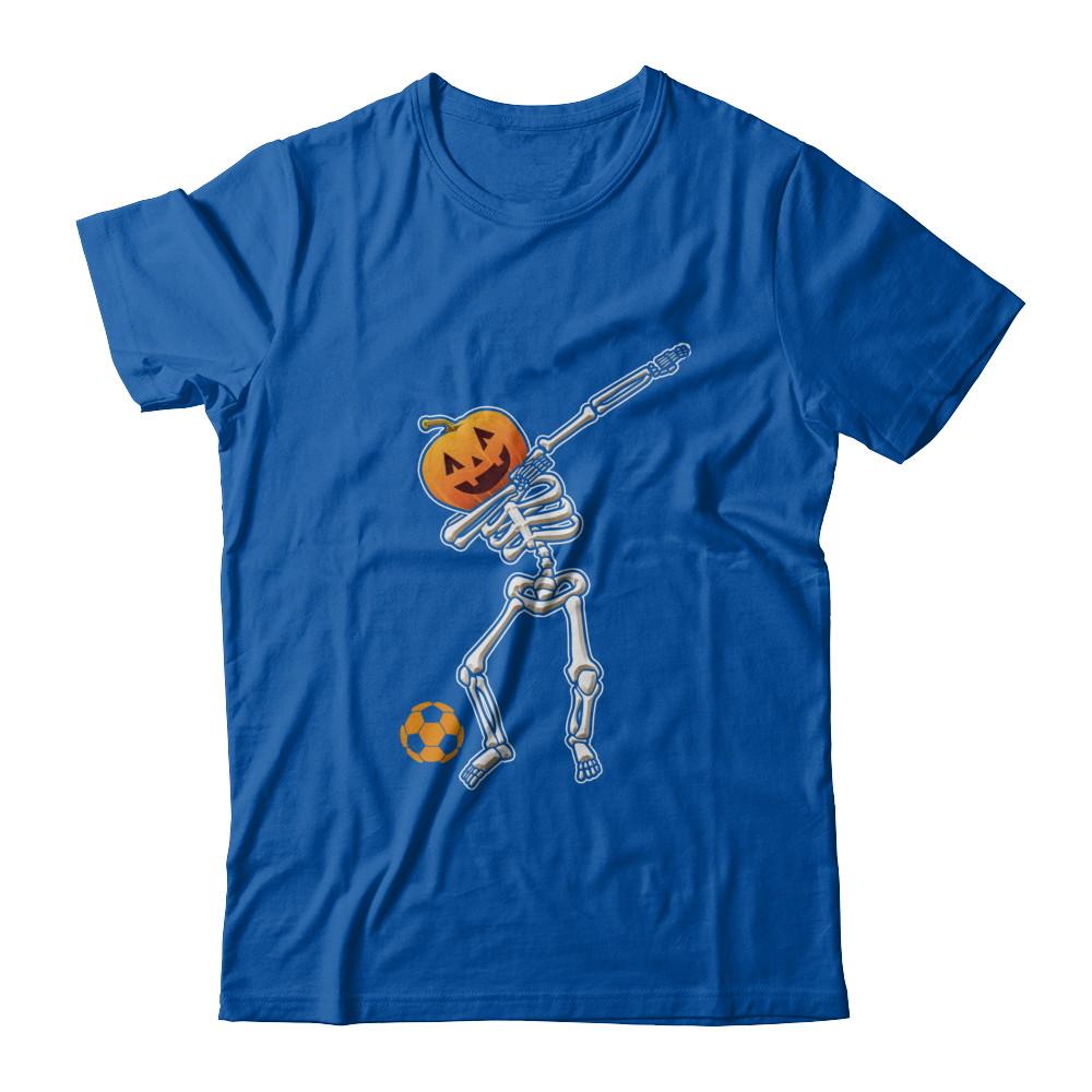 Halloween Dabbing Skeleton Soccer-T-Shirt & Hoodie-Premium T-Shirt-Royal