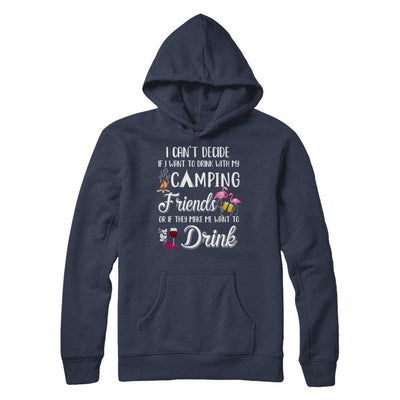 I Want To Drink With My Camping Friends Flamingo-T-Shirt & Hoodie-Pullover Hoodie-Navy