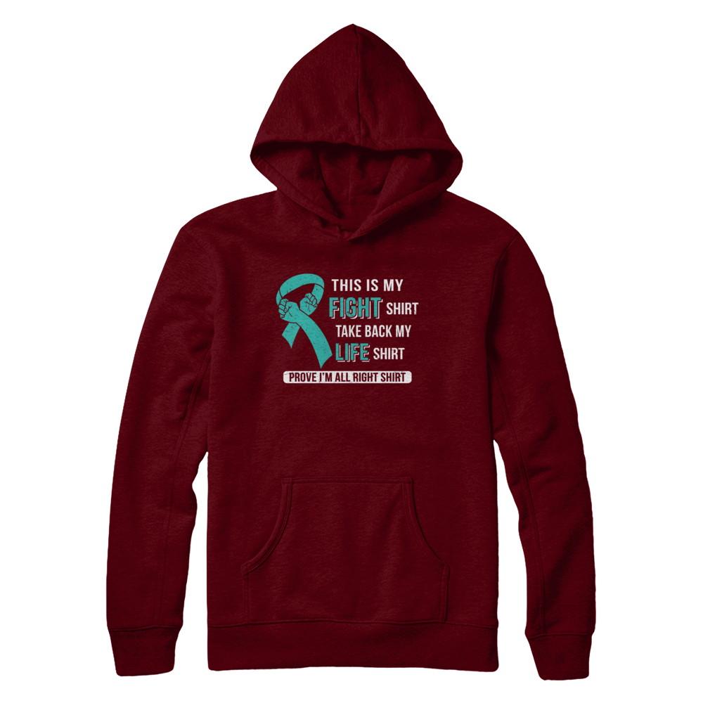 This Is My Fight Ovarian Cancer Awareness-T-Shirt & Hoodie-Pullover Hoodie-Maroon