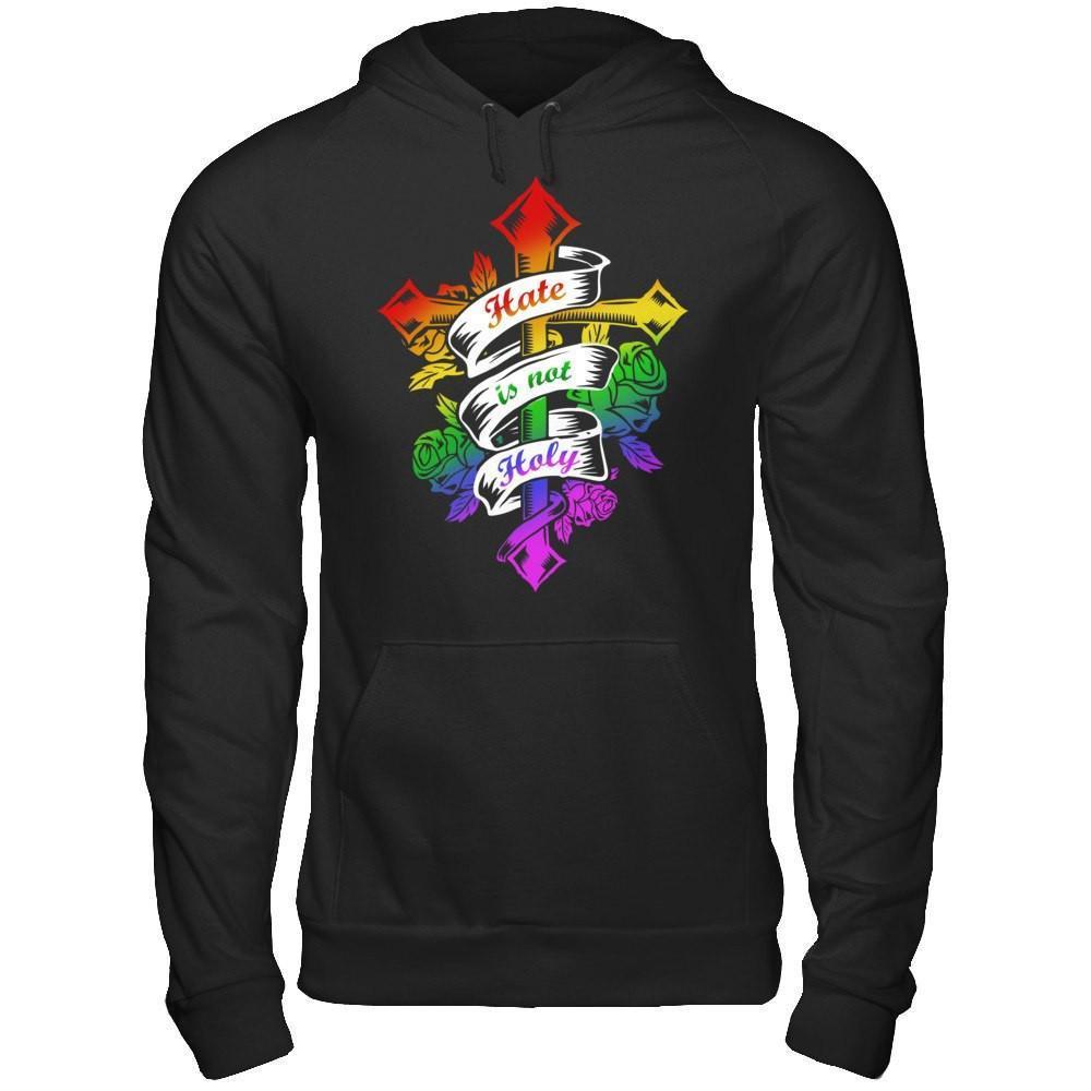 Hate Is Not Holy-T-Shirt & Hoodie-Pullover Hoodie-Black