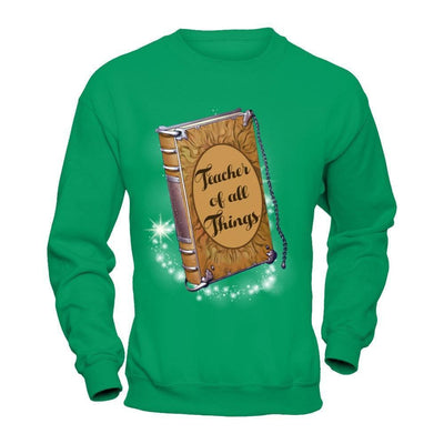 Teacher Of All Things Read Across Day-T-Shirt & Hoodie-Crewneck Sweatshirt-Irish Green