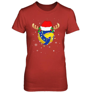 Santa Hat Volleyball Reindeer Christmas Gifts-T-Shirt & Sweatshirt-Women's T-Shirt-Red