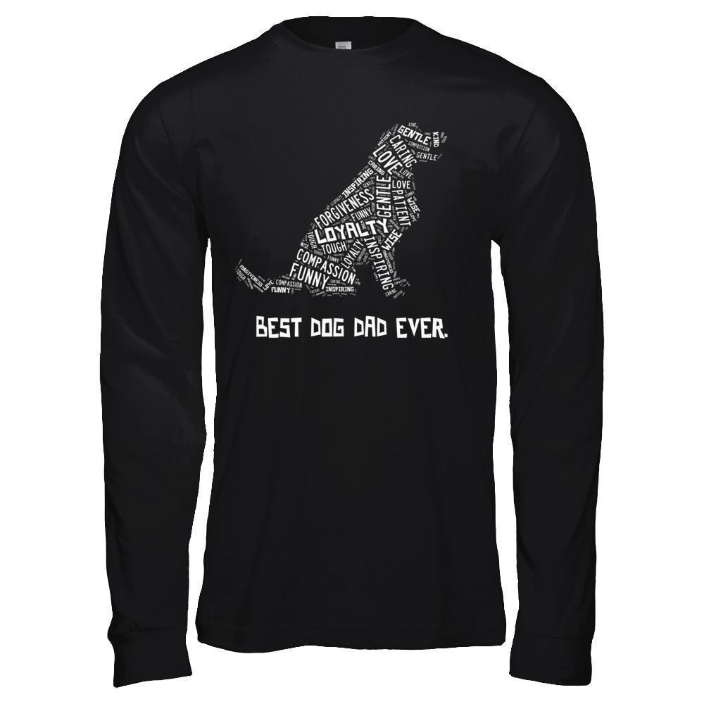 Best Dog Dad Ever Golden Retriever Lovers-T-Shirt & Hoodie-Long Sleeve T-Shirt-Black