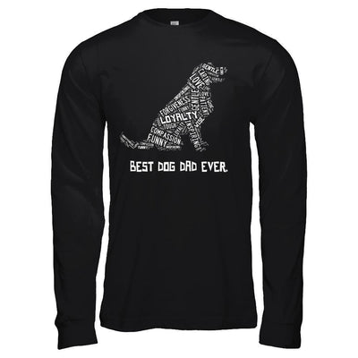 Best Dog Dad Ever Golden Retriever Lovers-T-Shirt & Hoodie-Long Sleeve T-Shirt-Black