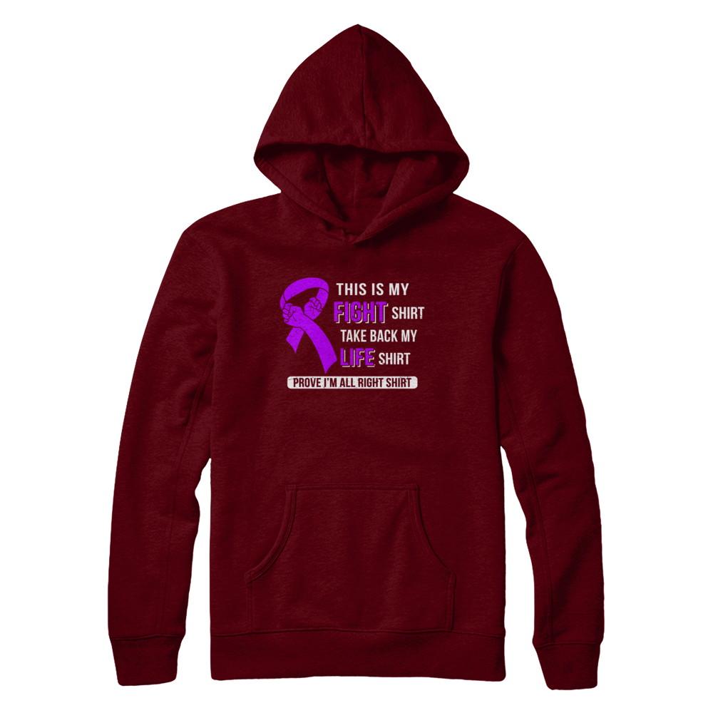 This Is My Fight Alzheimer's Lupus Pancreatic Awareness-T-Shirt & Hoodie-Pullover Hoodie-Maroon