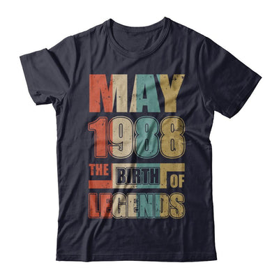 Vintage Retro May 1988 Birth Of Legends 33th Birthday-T-Shirt & Hoodie-Premium T-Shirt-Midnight Navy