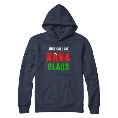 Santa Nana Claus Matching Family Christmas Pajamas-T-Shirt & Sweatshirt-Pullover Hoodie-Navy