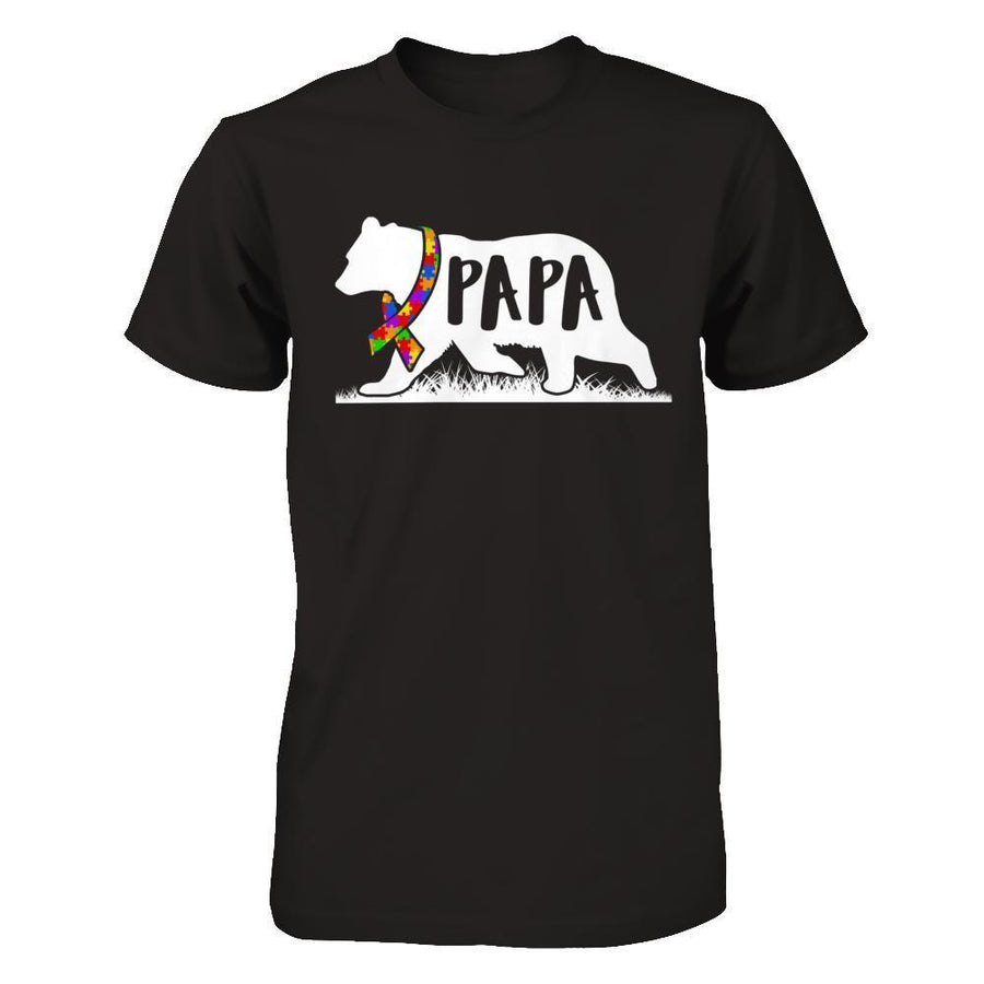 Autism Awareness Papa Bear-T-Shirt & Hoodie-Premium T-Shirt-Black