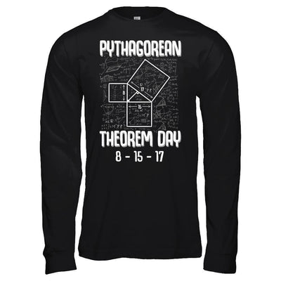 Pythagorean Theorem Day 8-15-17-T-Shirt & Hoodie-Long Sleeve T-Shirt-Black