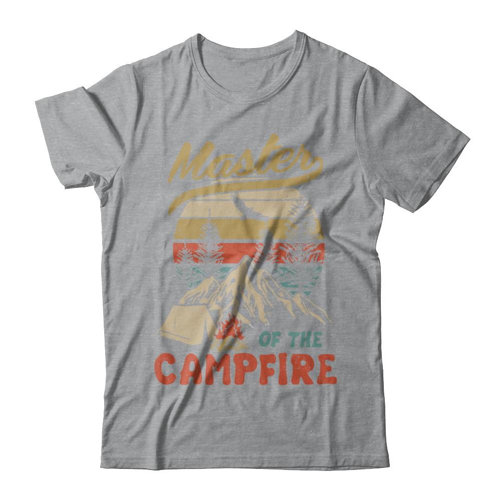 Camping Master Of The Campfire Fathers Mothers Day Gift-T-Shirt & Hoodie-Classic T-Shirt-Sport Grey