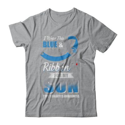 I Wear Blue And Gray For My Son Diabetes Awareness-T-Shirt & Hoodie-Classic T-Shirt-Sport Grey