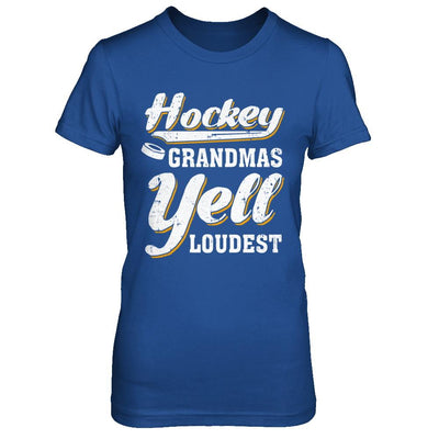 Hockey Grandmas Yell Loudest-T-Shirt & Hoodie-Women's T-Shirt-Royal