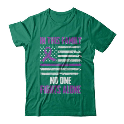 In This Family No One Fights Alone Pancreatic Cancer-T-Shirt & Hoodie-Classic T-Shirt-Kelly Green