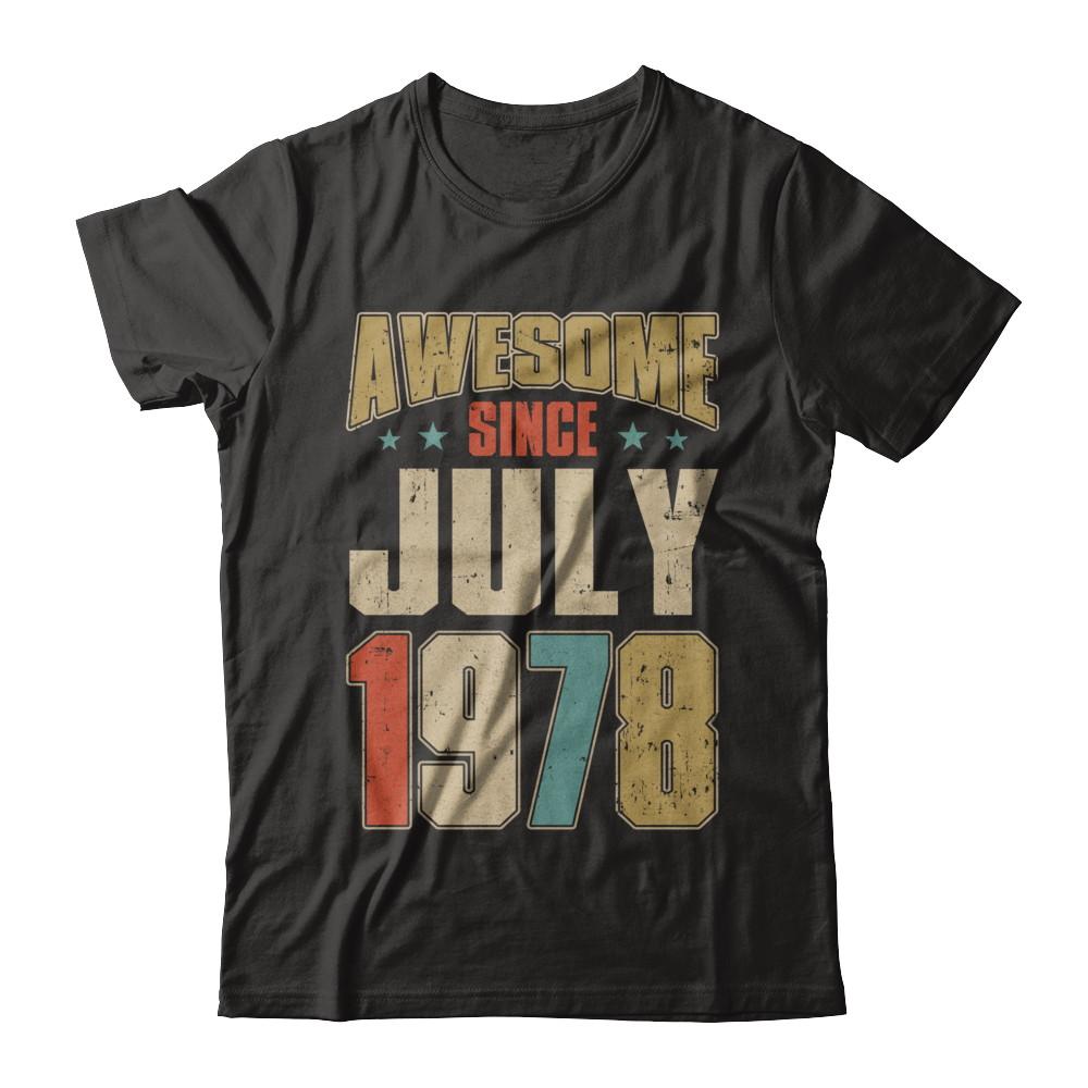 Vintage Retro Awesome Since July 1978 44th Birthday