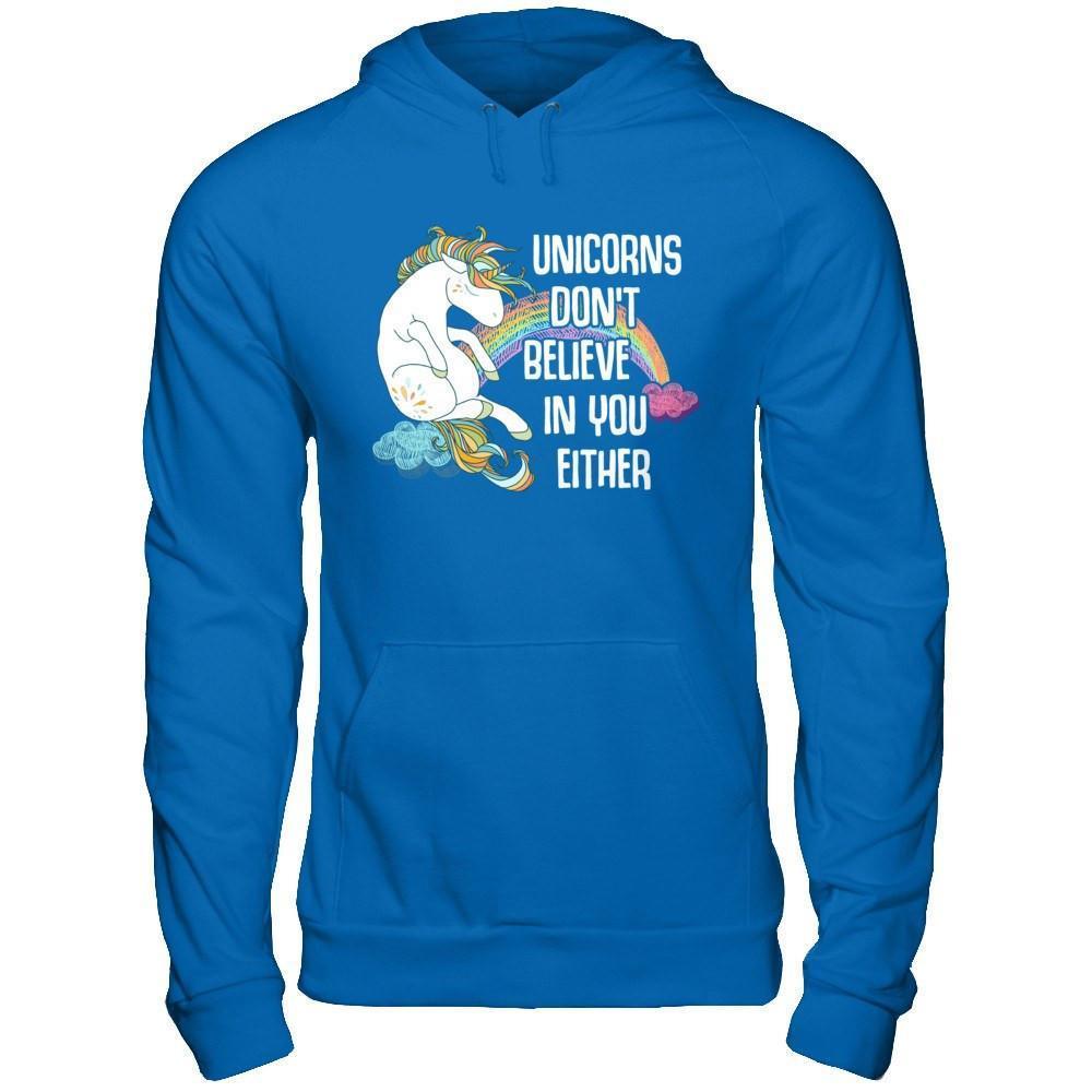 Unicorns Don't Believe In You Either-T-Shirt & Hoodie-Pullover Hoodie-Royal