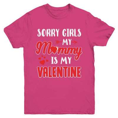Funny Valentines Day Toddler Boy Mommy Is My Valentine Youth-Youth Shirt-Youth T-Shirt-Heliconia