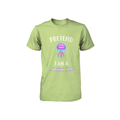 Pretend I'm A Jellyfish Costume Happy Halloween Party Youth-Youth Shirt-Toddler T-Shirt-Key Lime