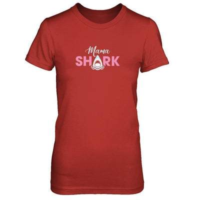 Mama Shark Lovers Best Mom-T-Shirt & Tank Top-Women's T-Shirt-Red