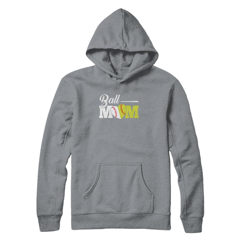 Funny Softball Mom Baseball Mom Mothers Day-T-Shirt & Tank Top-Pullover Hoodie-Light Steel