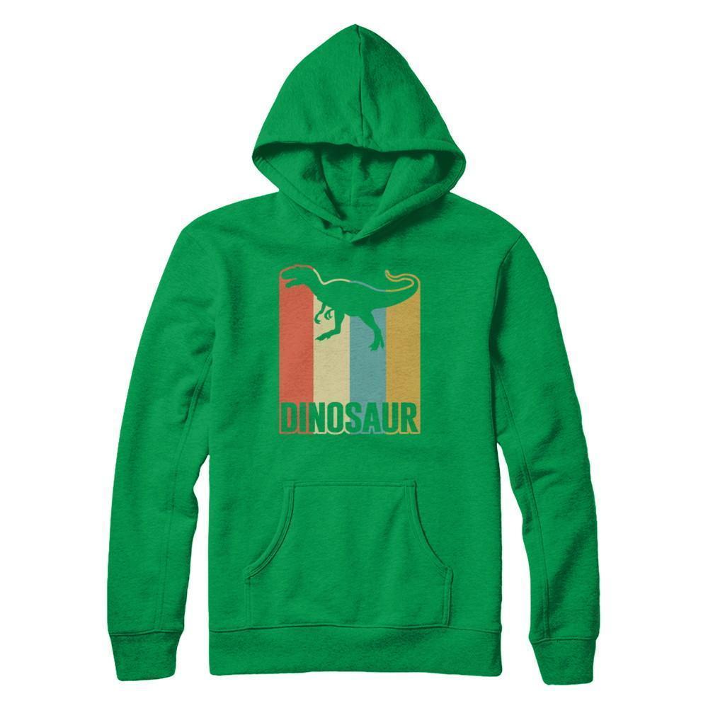 Classic Vintage Retro Style Dinosaur-T-Shirt & Hoodie-Pullover Hoodie-Irish Green