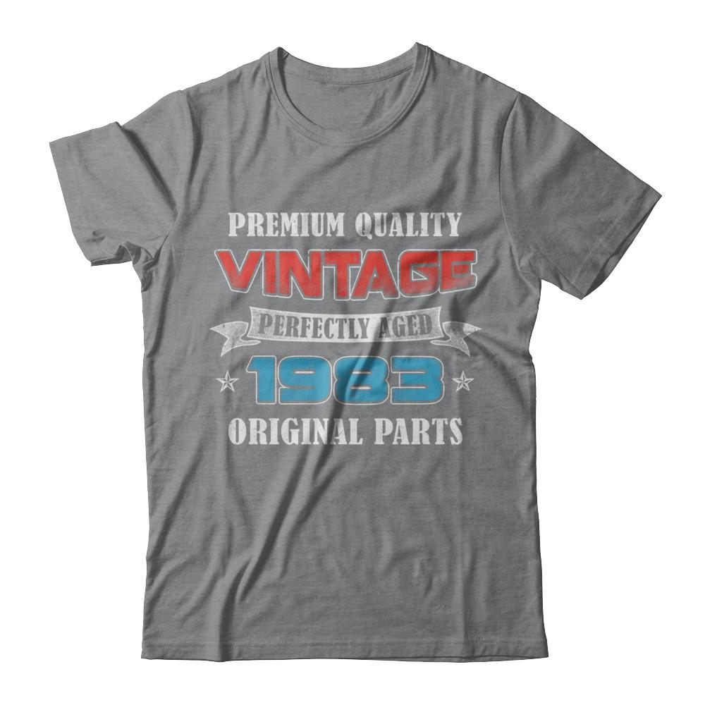 Vintage Premium Prefectly Aged 1983 38th Birthday Gift-T-Shirt & Hoodie-Classic T-Shirt-Sport Grey