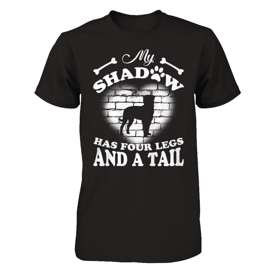 My Shadow Has Four Legs And A Tail Dog Lovers-T-Shirt & Hoodie-Premium T-Shirt-Black