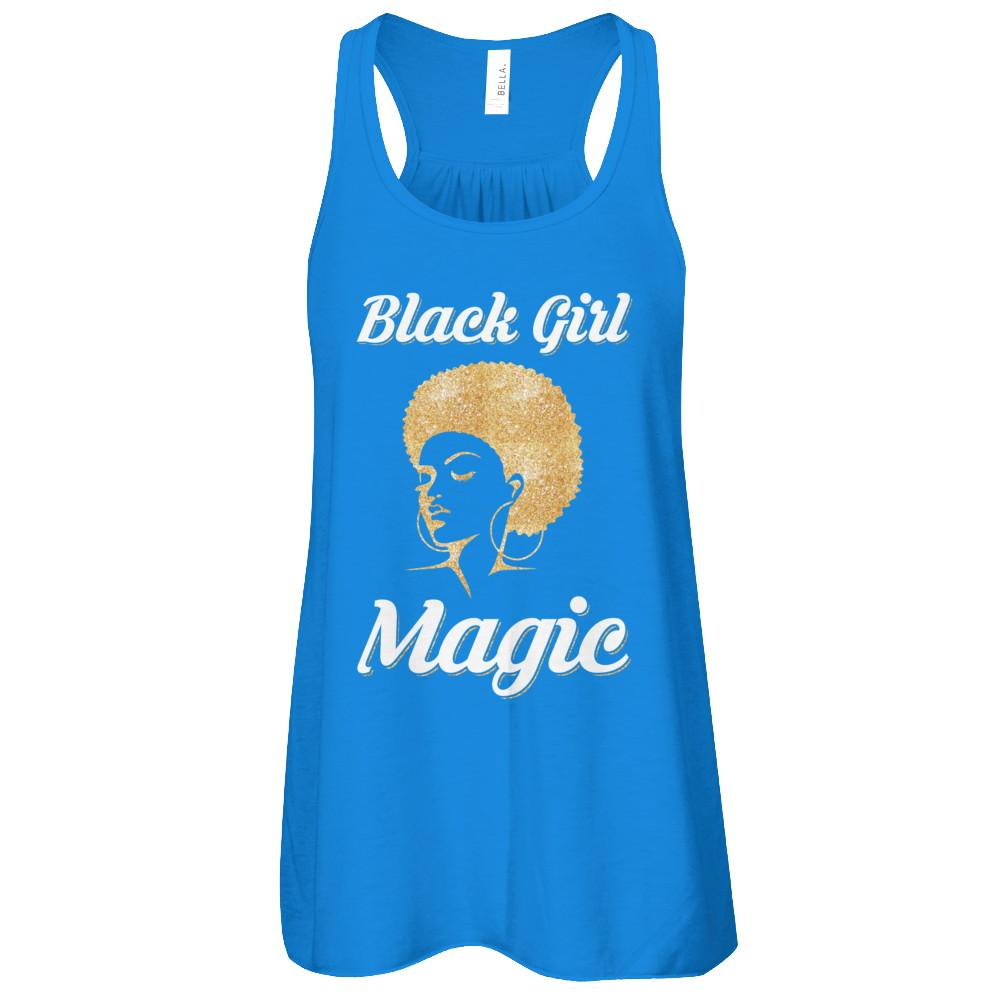 Black Girl Magic-T-Shirt & Tank Top-Women's Flowy Racerback Tank-True Royal