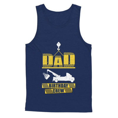 Dad Birthday Crew Construction Birthday Party-T-Shirt & Hoodie-Unisex Tank-Navy