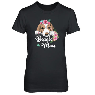 Beagle Mom Funny Dog Mom Gift Idea-T-Shirt & Tank Top-Women's T-Shirt-Black