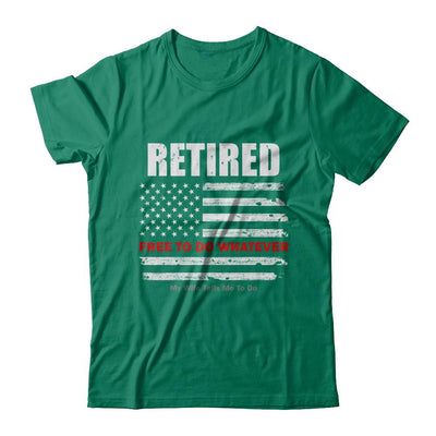 Retired Free to Do Whatever Thin Red Line Firefighter-T-Shirt & Hoodie-Classic T-Shirt-Kelly Green