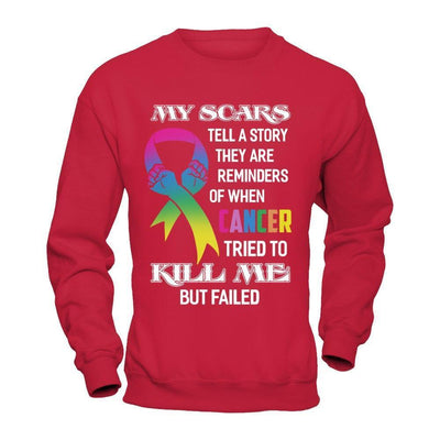 Cancer Survivors They Are Reminders Of When Cancer Tried To Kill Me-T-Shirt & Hoodie-Crewneck Sweatshirt-Red