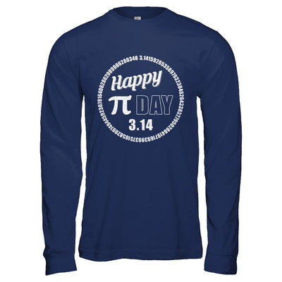 Happy Pi Day Love Math Funny March 14Th 2021-T-Shirt & Hoodie-Long Sleeve T-Shirt-Navy