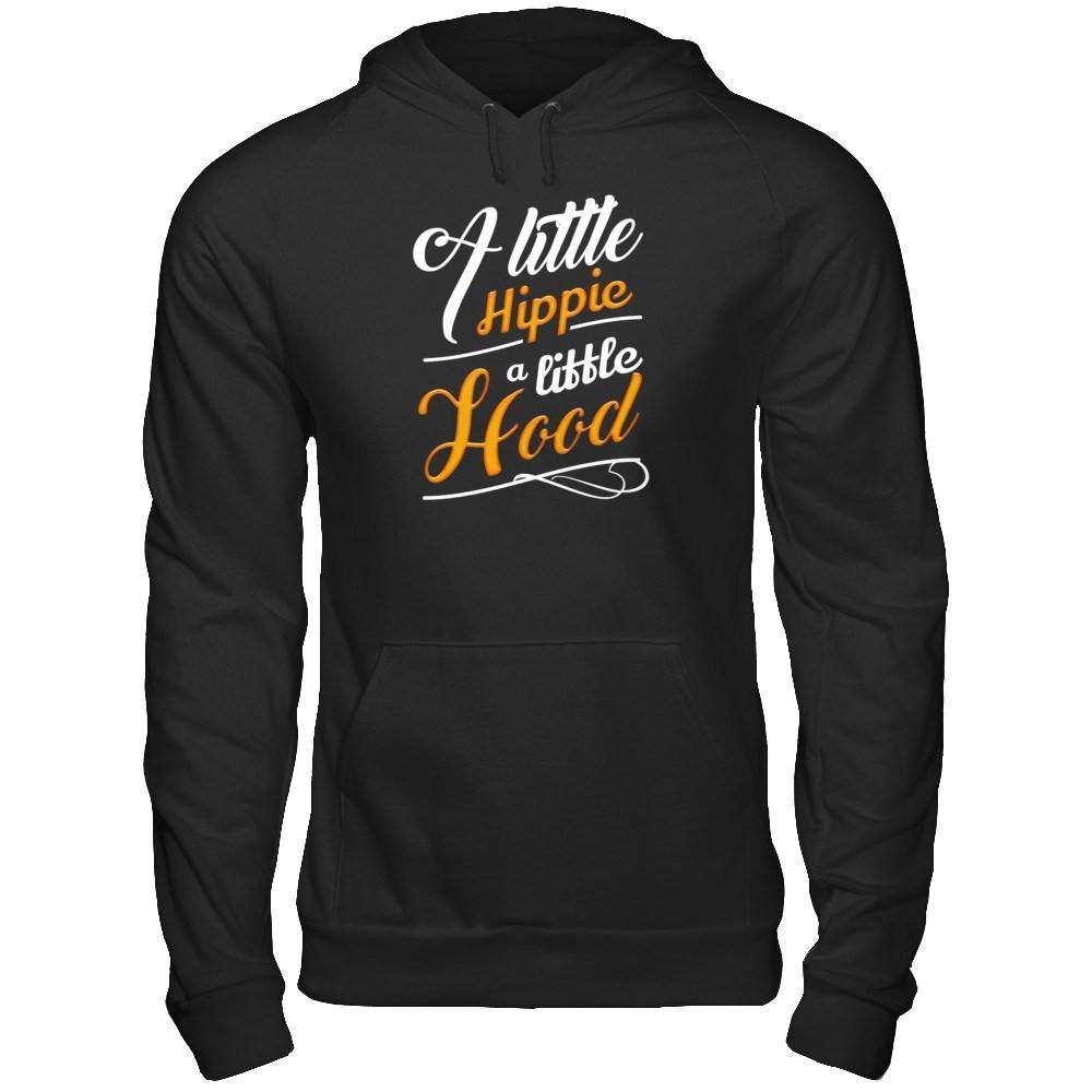 A Little A Little Hood-T-Shirt & Hoodie-Pullover Hoodie-Black