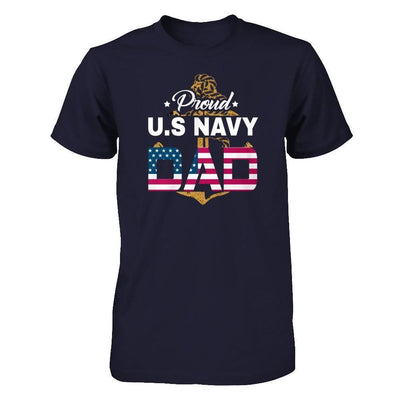 Proud US Navy Dad-T-Shirt & Hoodie-Premium T-Shirt-Midnight Navy