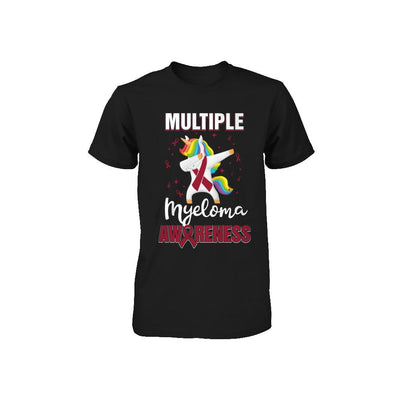 Inspirational Multiple Myeloma Awareness Unicorn Support Youth-Youth Shirt-Toddler T-Shirt-Black