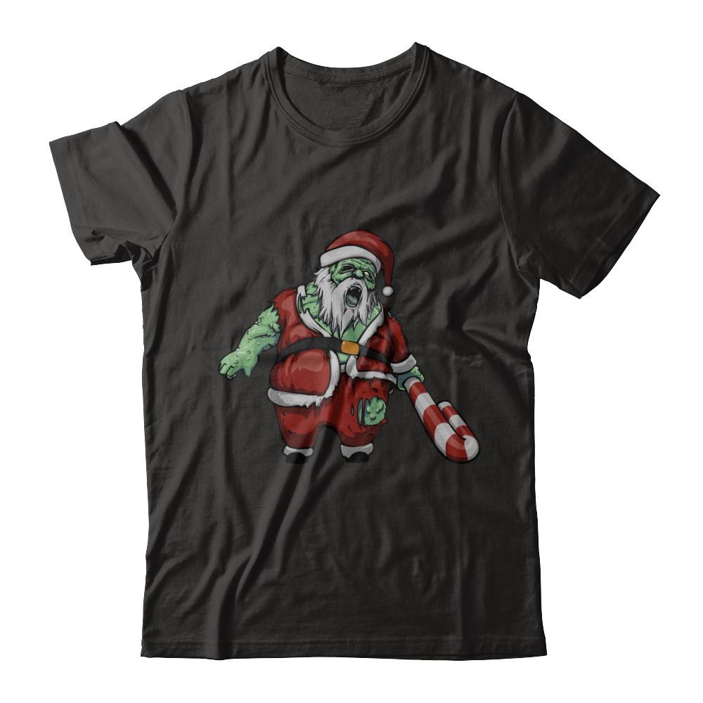 Zombie Santa Scary Christmas Halloween Costume-T-Shirt & Hoodie-Premium T-Shirt-Black