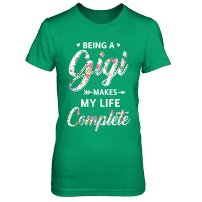 Being A Gigi Makes My Life Complete Mothers Day-T-Shirt & Hoodie-Women's T-Shirt-Irish Green