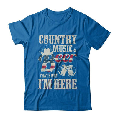 Country Music And Beer That's Why I'm Here-T-Shirt & Hoodie-Classic T-Shirt-Royal