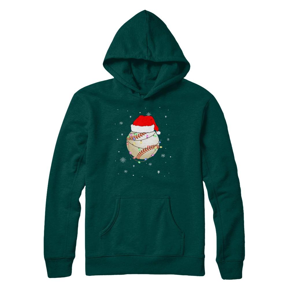 Santa Hat Baseball Christmas Gifts-T-Shirt & Sweatshirt-Pullover Hoodie-Deep Forest
