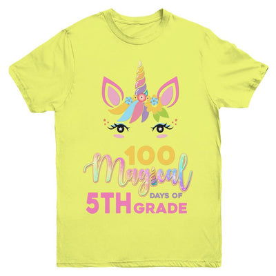 100 Magical Days Of 5Th Grade School Unicorn Girl Gift Youth-Youth Shirt-Youth T-Shirt-Daisy