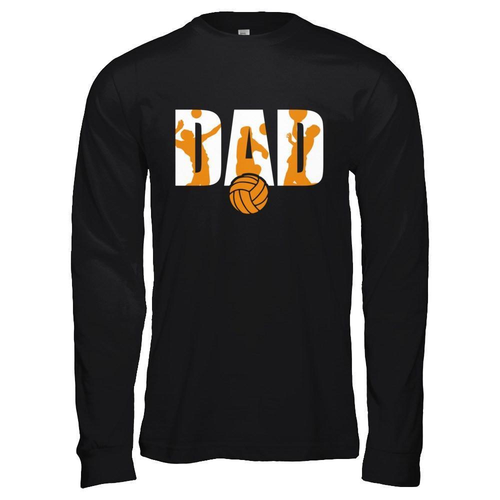 Volleyball Dad Father's Day-T-Shirt & Hoodie-Long Sleeve T-Shirt-Black