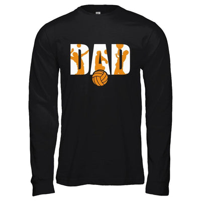 Volleyball Dad Father's Day-T-Shirt & Hoodie-Long Sleeve T-Shirt-Black
