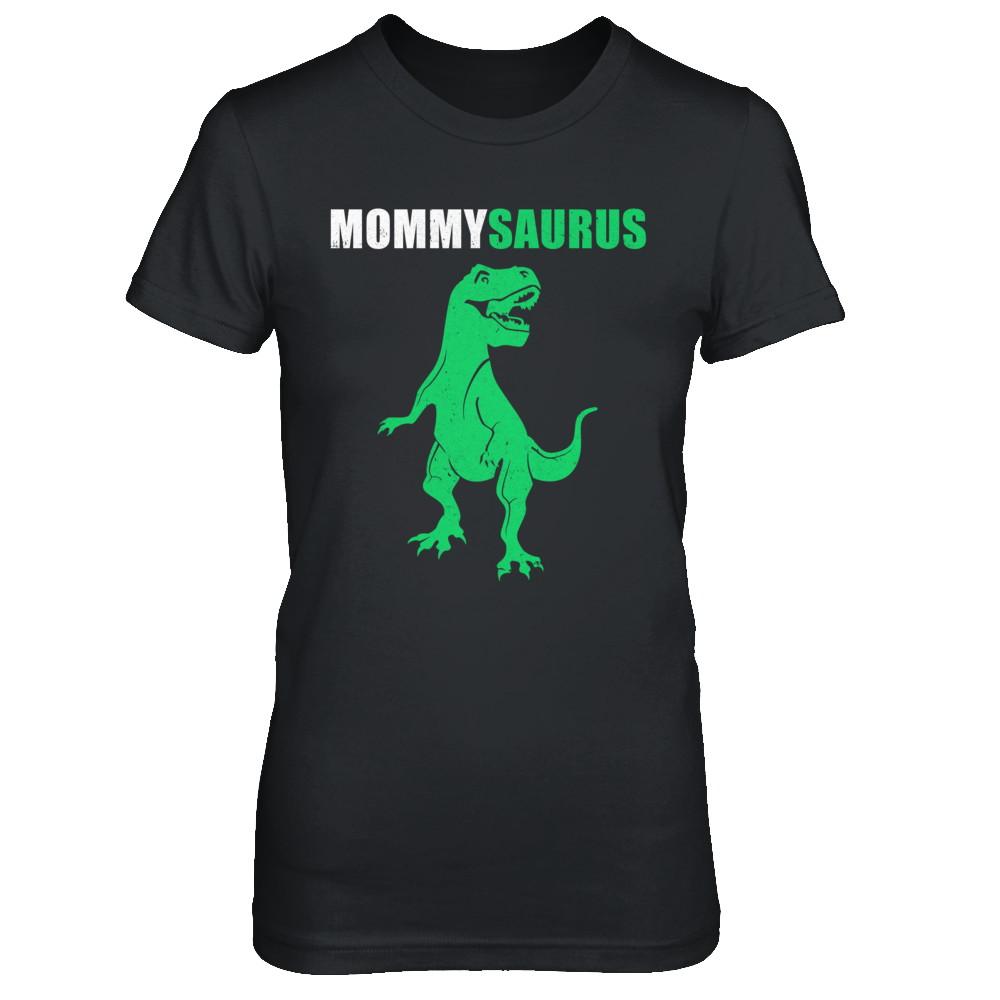 Mommysarus Funny Dinosaur First Time Mom Mothers Day-T-Shirt & Hoodie-Women's T-Shirt-Black