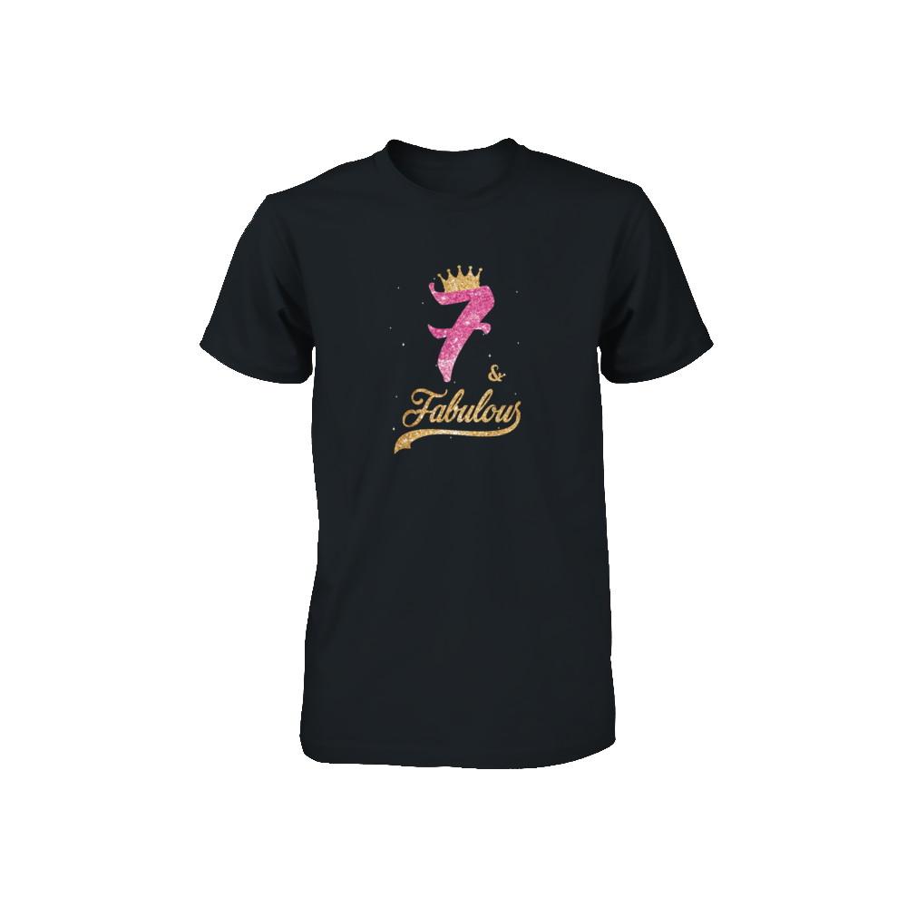 7Th And Fabulous Seven Birthday Youth-Youth Shirt-Toddler T-Shirt-Black