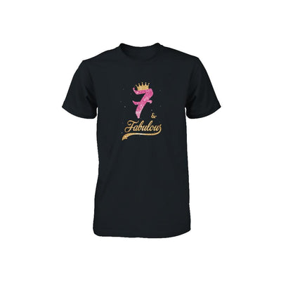 7Th And Fabulous Seven Birthday Youth-Youth Shirt-Toddler T-Shirt-Black