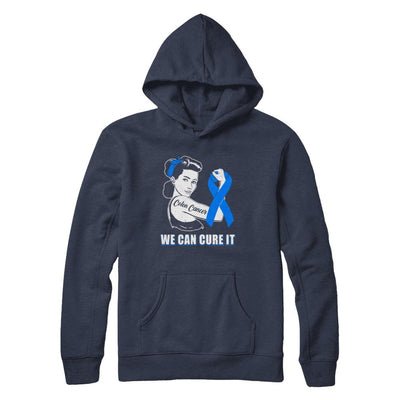 Colon Cancer Awareness Survivor We Can Cure It-T-Shirt & Hoodie-Pullover Hoodie-Navy