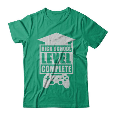 High School Level Complete Graduation Video Gamer-T-Shirt & Hoodie-Classic T-Shirt-Kelly Green
