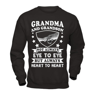 Grandma And Grandson Not Always Eye To Eye-T-Shirt & Hoodie-Crewneck Sweatshirt-Black